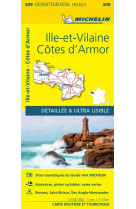 Carte départementale côtes d'armor, ille-et-vilaine