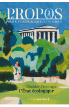 Propos - décider l'écologie, l'état écologique - n° 2