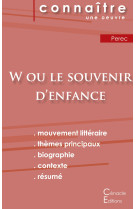 Fiche de lecture w ou le souvenir d'enfance de perec (analyse littéraire de référence et résumé complet)