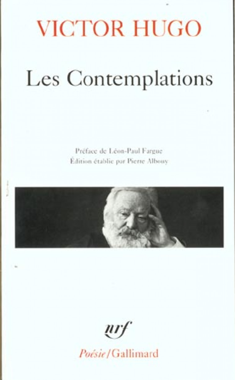 LES CONTEMPLATIONS - HUGO/FARGUE - GALLIMARD