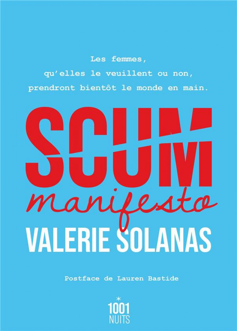 SCUM MANIFESTO - SOLANAS VALERIE - 1001 NUITS