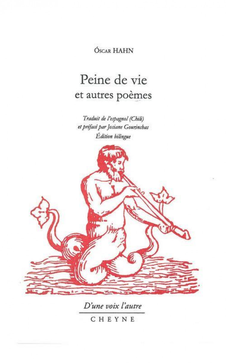 PEINE DE VIE ET AUTRES POEMES - HAHN OSCAR - Cheyne