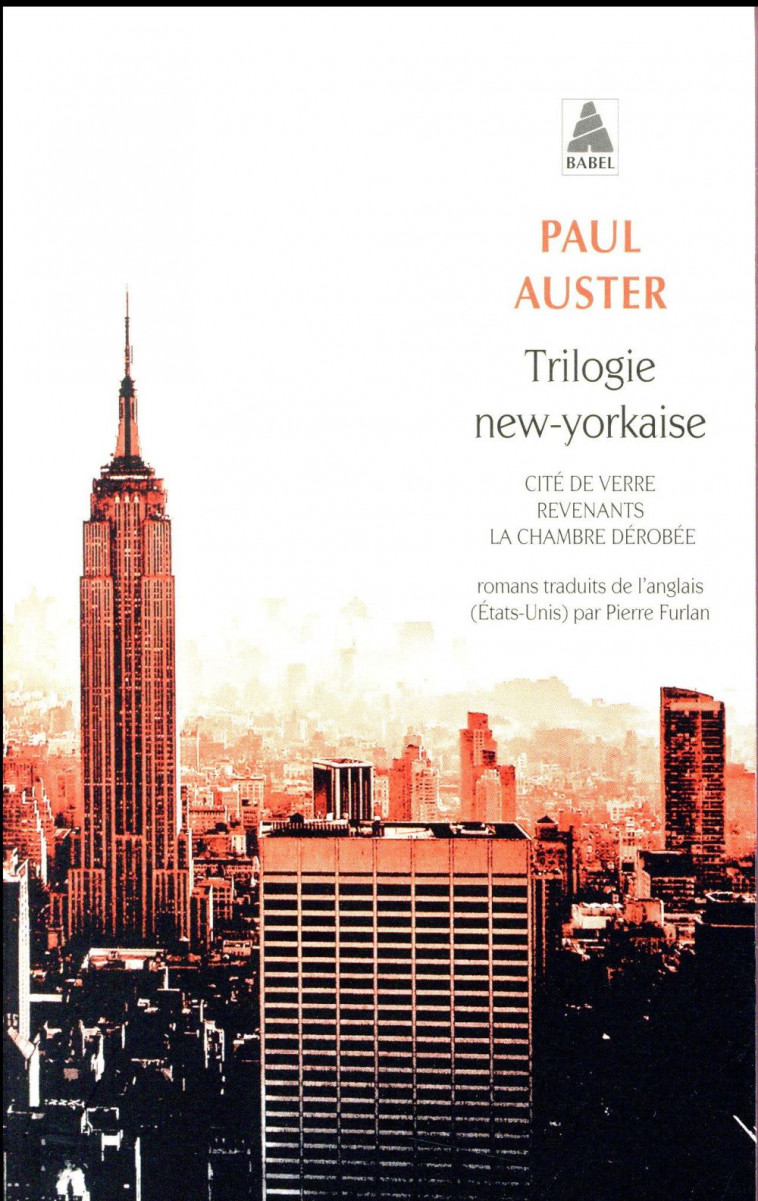 TRILOGIE NEW-YORKAISE - AUSTER/CHENETIER - Actes Sud