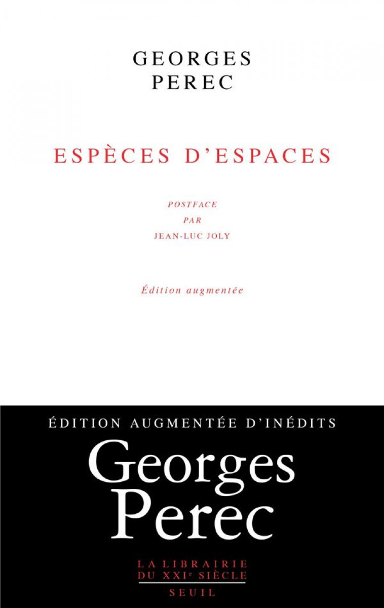 ESPECES D'ESPACES ((EDITION AUGMENTEE D) - PEREC GEORGES - SEUIL