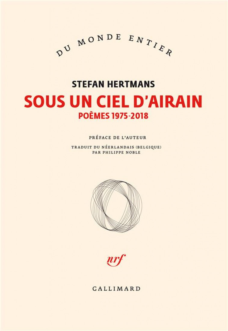 SOUS UN CIEL D'AIRAIN : POESIE 1975-2018 - HERTMANS - GALLIMARD