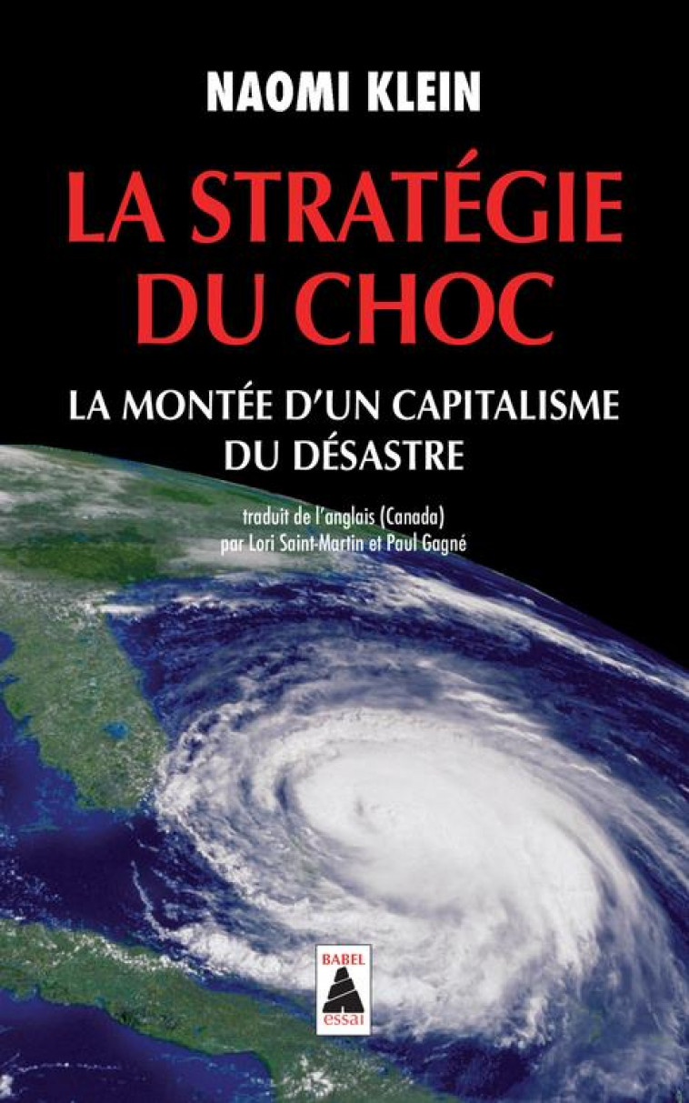 LA STRATEGIE DU CHOC - LA MONTEE D'UN CAPITALISME DU DESASTRE - KLEIN NAOMI - Actes Sud