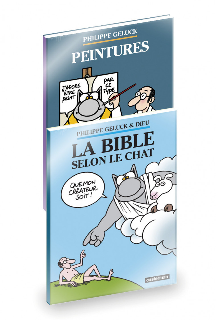 LE CHAT - PACK 2 ALBUMS : LE CHAT T18 + PEINTURES - Philippe Geluck - CASTERMAN