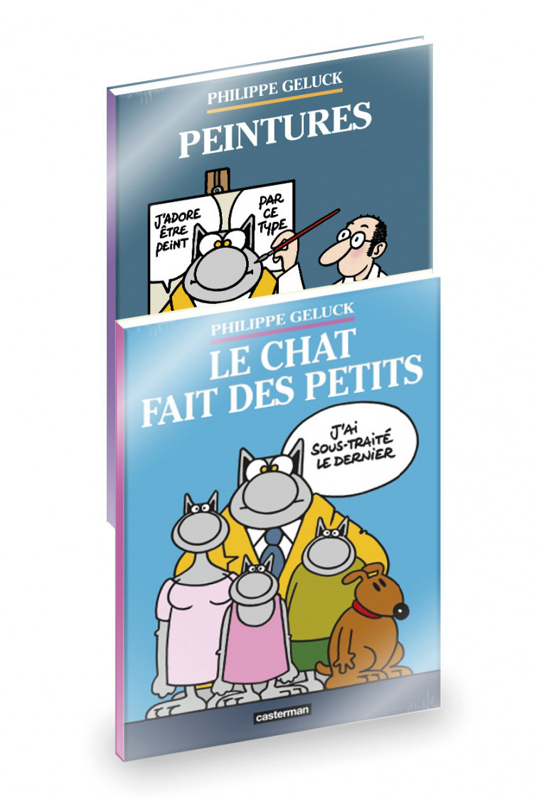 LE CHAT - PACK 2 ALBUMS : LE CHAT T20 + PEINTURES - Philippe Geluck - CASTERMAN