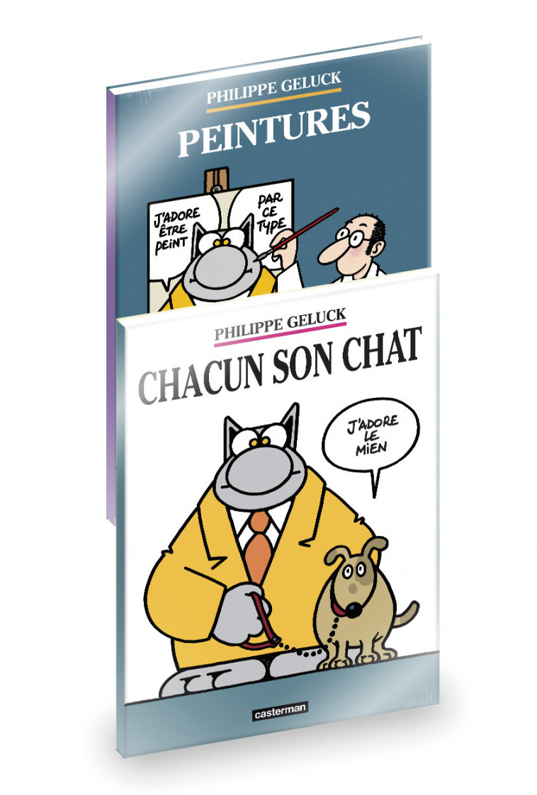 LE CHAT - PACK 2 ALBUMS : LE CHAT T21 + PEINTURES - Philippe Geluck - CASTERMAN