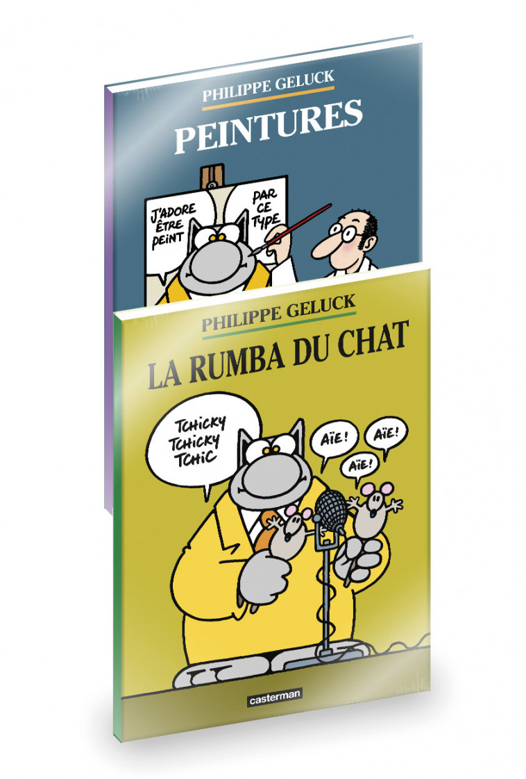 LE CHAT - PACK 2 ALBUMS : LE CHAT T23 + PEINTURES - Philippe Geluck - CASTERMAN