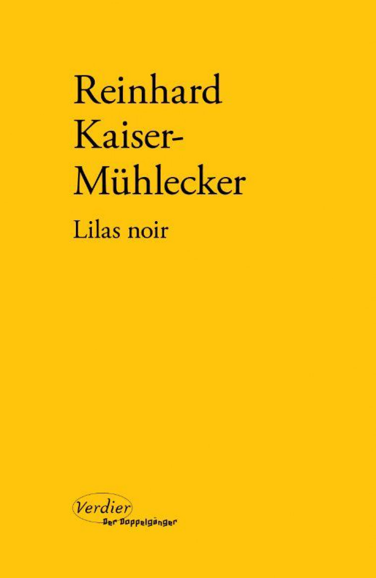 LILAS NOIR - KAISER-MUHLECKER R. - VERDIER