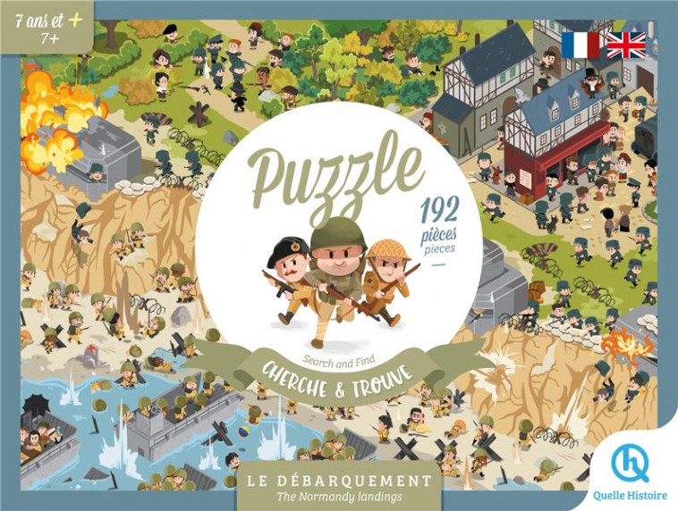 PUZZLE CHERCHE ET TROUVE - LE DEBARQUEMENT - XXX - QUELLE HISTOIRE