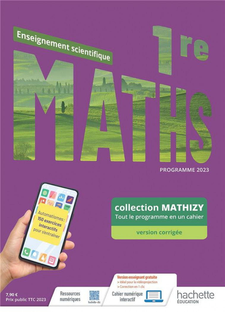 MATHIZY : MATHS, ENSEIGNEMENT SCIENTIFIQUE  -  1RE  -  CAHIER ELEVE - BARNET, CHRISTOPHE  - HACHETTE