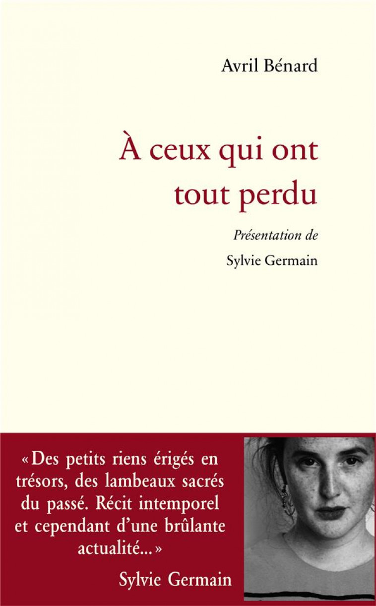 A CEUX QUI ONT TOUT PERDU - BENARD AVRIL - BOOKS ON DEMAND