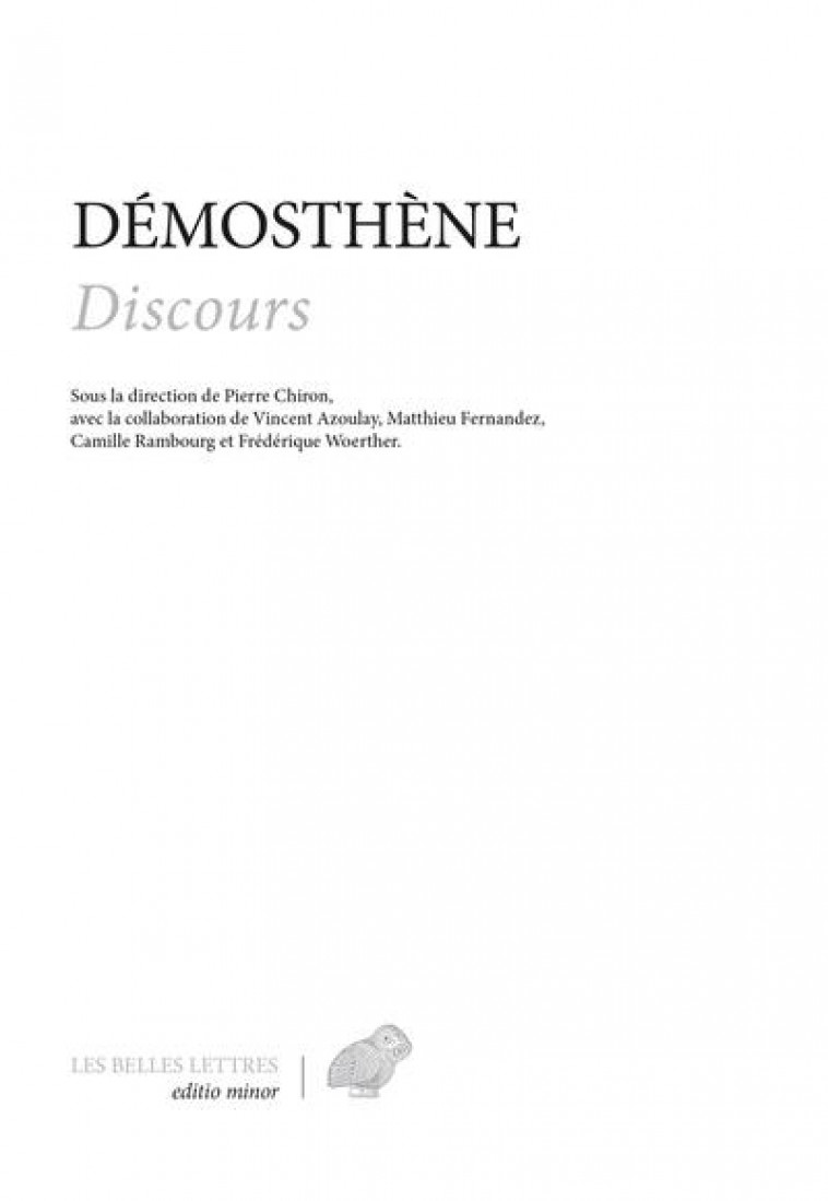 DISCOURS - DEMOSTHENE/AZOULAY - BELLES LETTRES