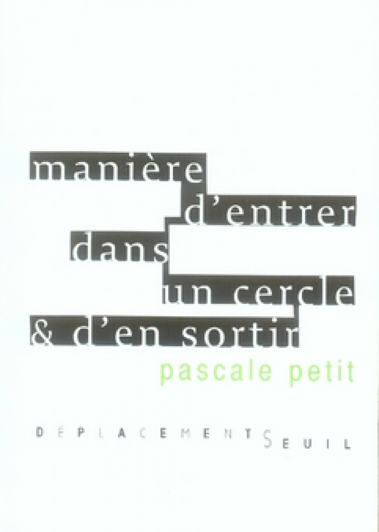 MANIERE D-ENTRER DANS UN CERCLE & D-EN SORTIR - PETIT PASCALE - SEUIL