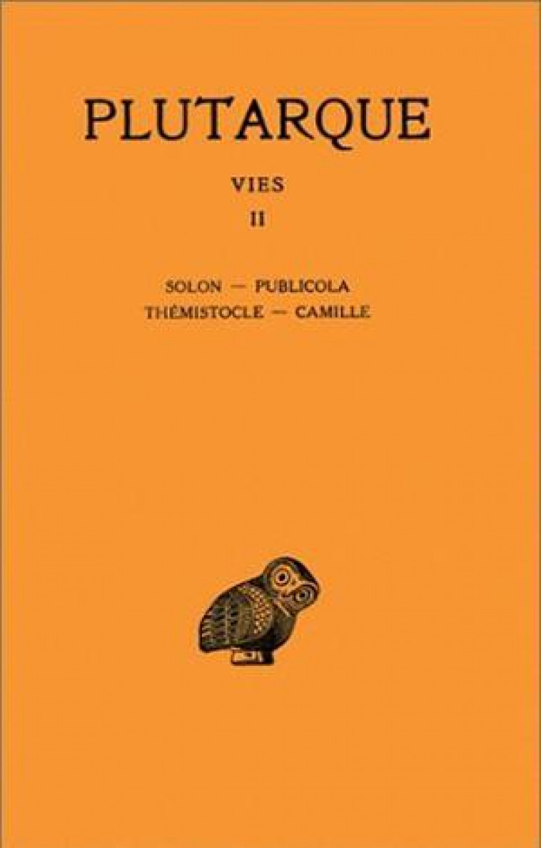 VIES PARALLELES T.2 - PLUTARQUE - BELLES LETTRES