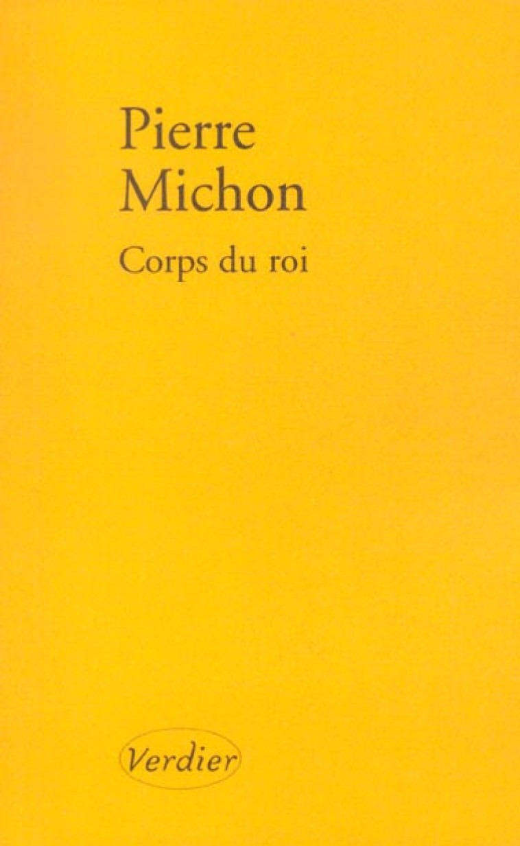 CORPS DU ROI - MICHON PIERRE - VERDIER