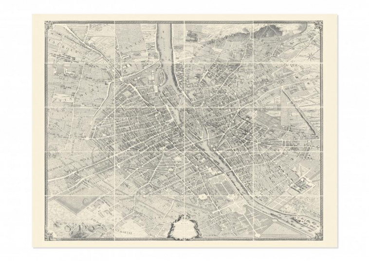 CARTE - PLAN DE TURGOT - GEOGRAPHIE NOSTALGIQUE - BRETEZ LOUIS - RELIEFS