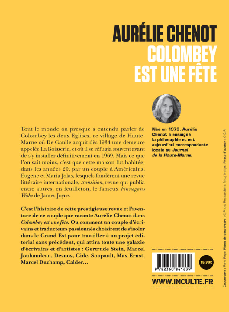 COLOMBEY EST UNE FETE - Aurélie Chenot - INCULTEDERMARGE