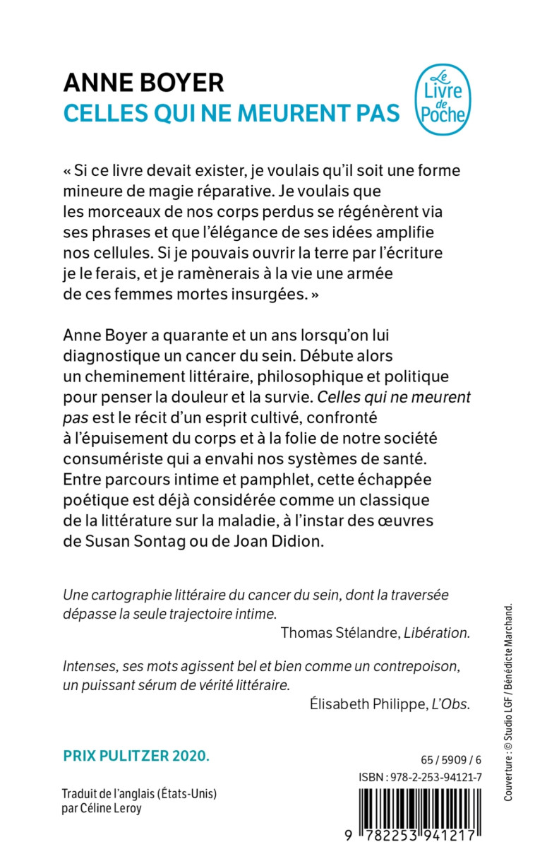 CELLES QUI NE MEURENT PAS - Anne Boyer - LGF