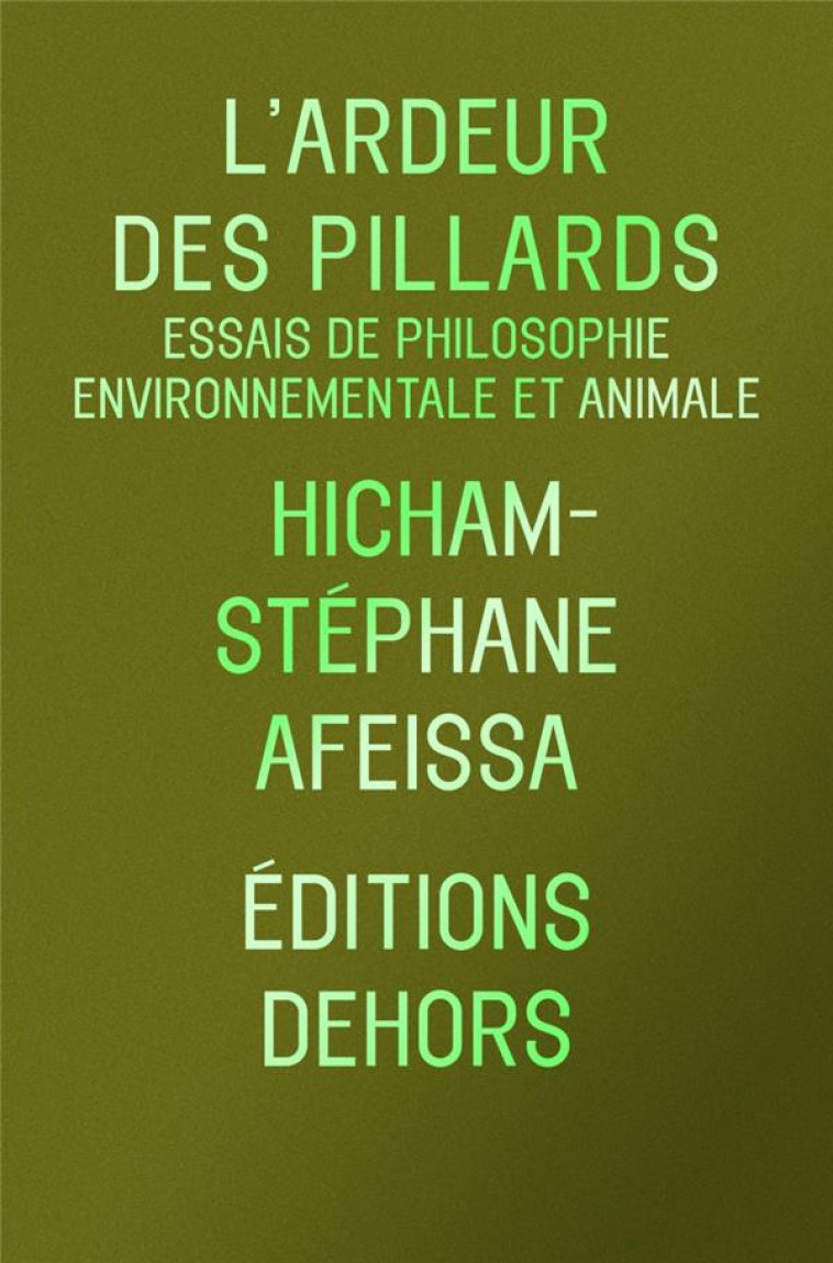 L-ARDEUR DES PILLARDS - ESSAIS DE PHILOSOPHIE ENVI - AFEISSA H-S. - DEHORS