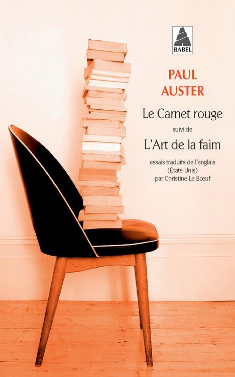 LE CARNET ROUGE SUIVI DE L-ART DE LA FAIM - AUSTER PAUL - ACTES SUD