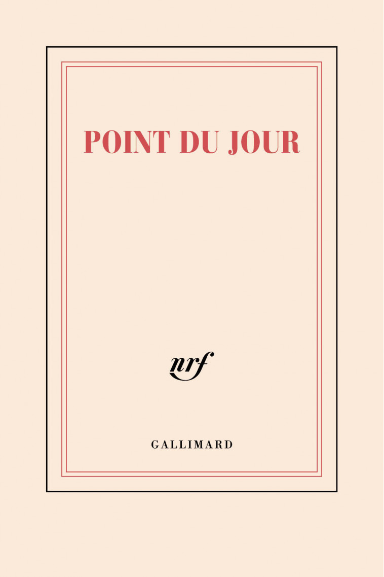 Carnet notes "Point du jour" (papeterie) -  COLLECTIFS GALLIMARD,  Collectifs - GALLIMARD