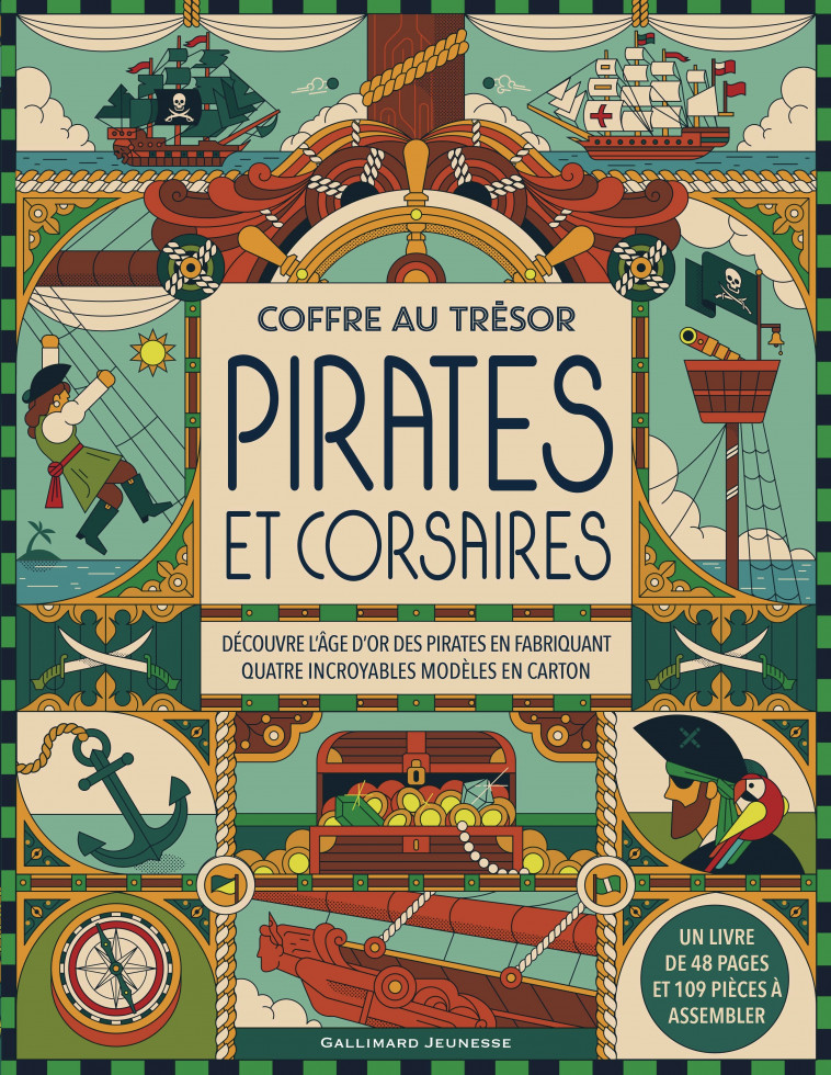 Coffre au trésor - Pirates et corsaires -  NANCY DICKMANN, Nancy Dickmann, Aldo Crusher, Marion Richaud - GALLIMARD JEUNE