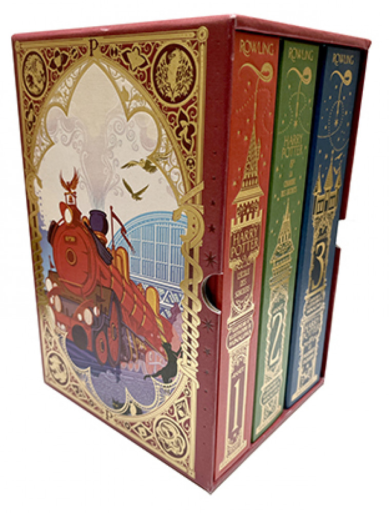 Coffret Harry Potter MinaLima (livres 1 à 3) - J.K. ROWLING - GALLIMARD JEUNE