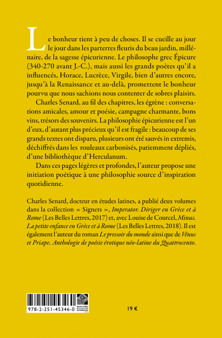 Carpe diem - Charles Senard - BELLES LETTRES