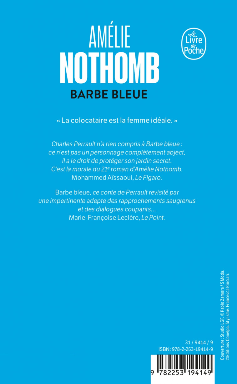 Barbe bleue - Amélie Nothomb - LGF