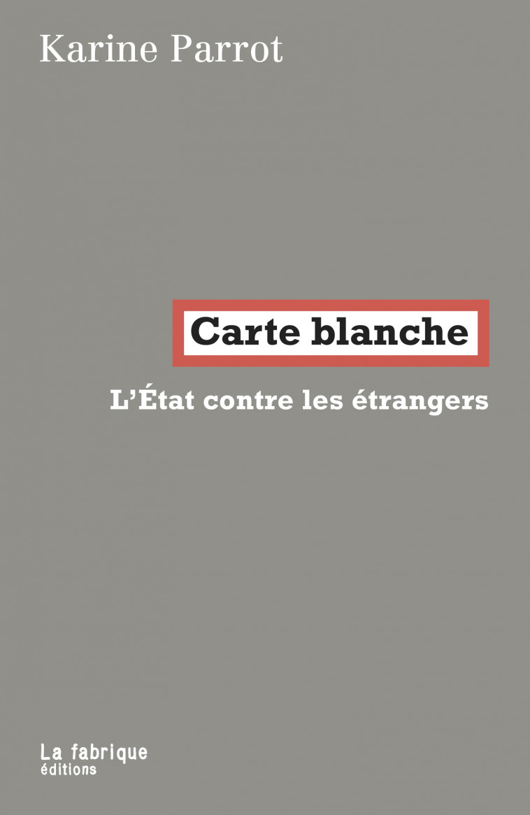 Carte blanche - Karine Parrot - FABRIQUE