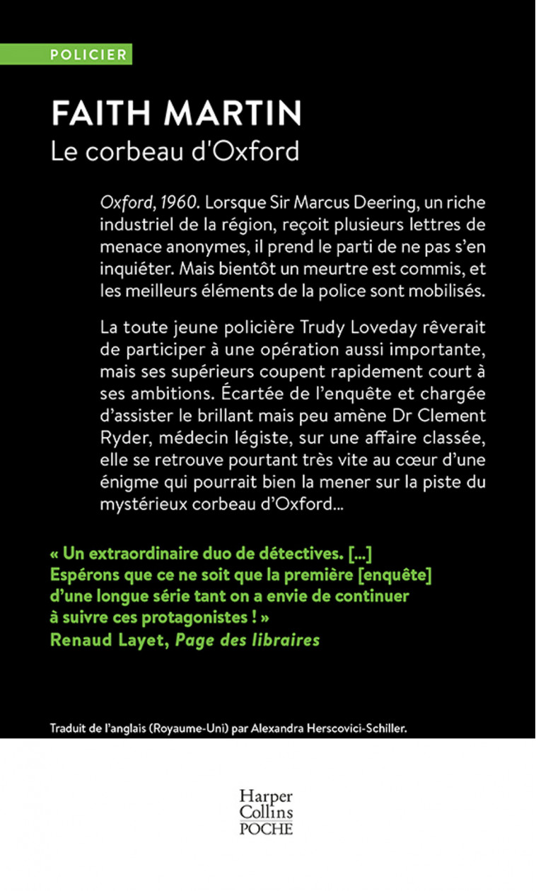 Le corbeau d'Oxford - Faith Martin - HARPERCOLLINS