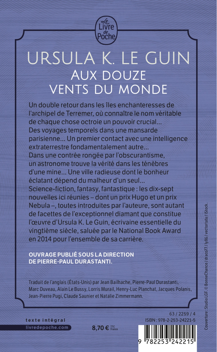 Aux douze vents du monde - Ursula Le Guin - LGF