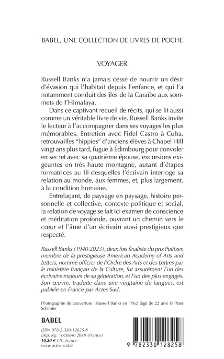 Voyager - Russell Banks - ACTES SUD