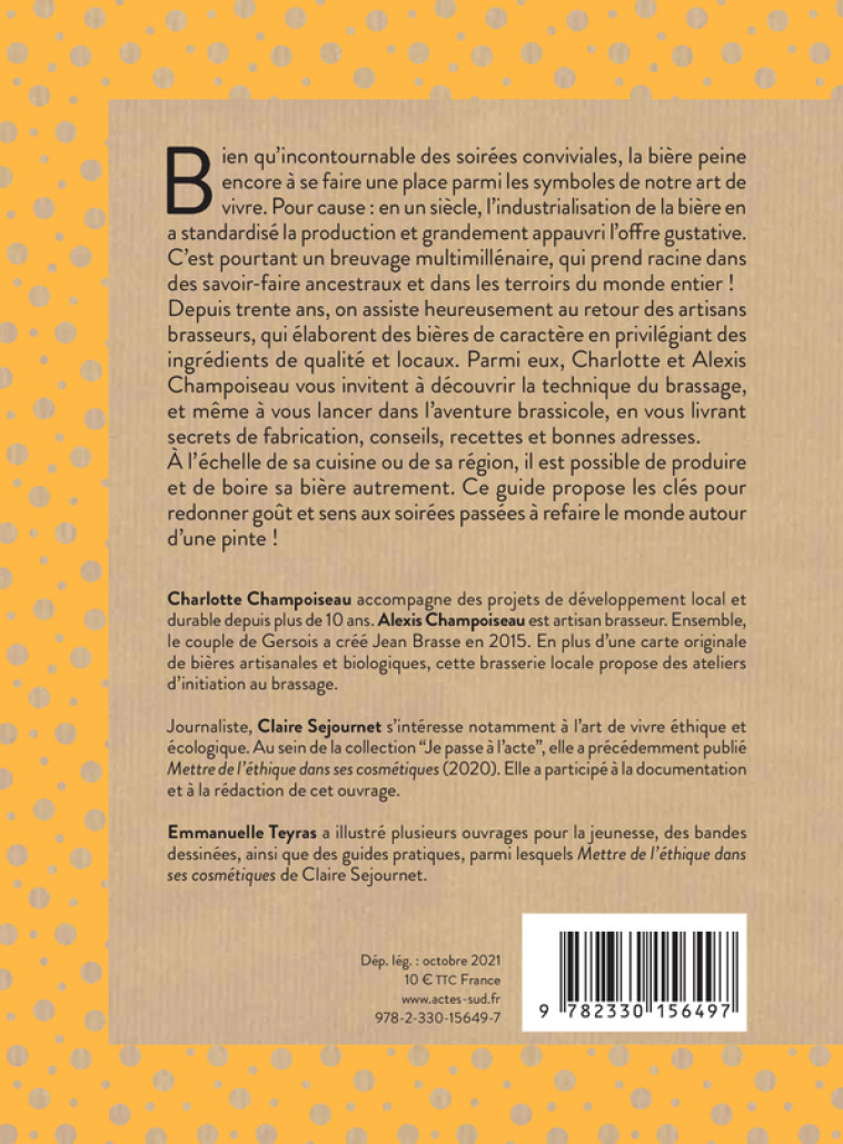 Brasser sa bière - Alexis Champoiseau - ACTES SUD