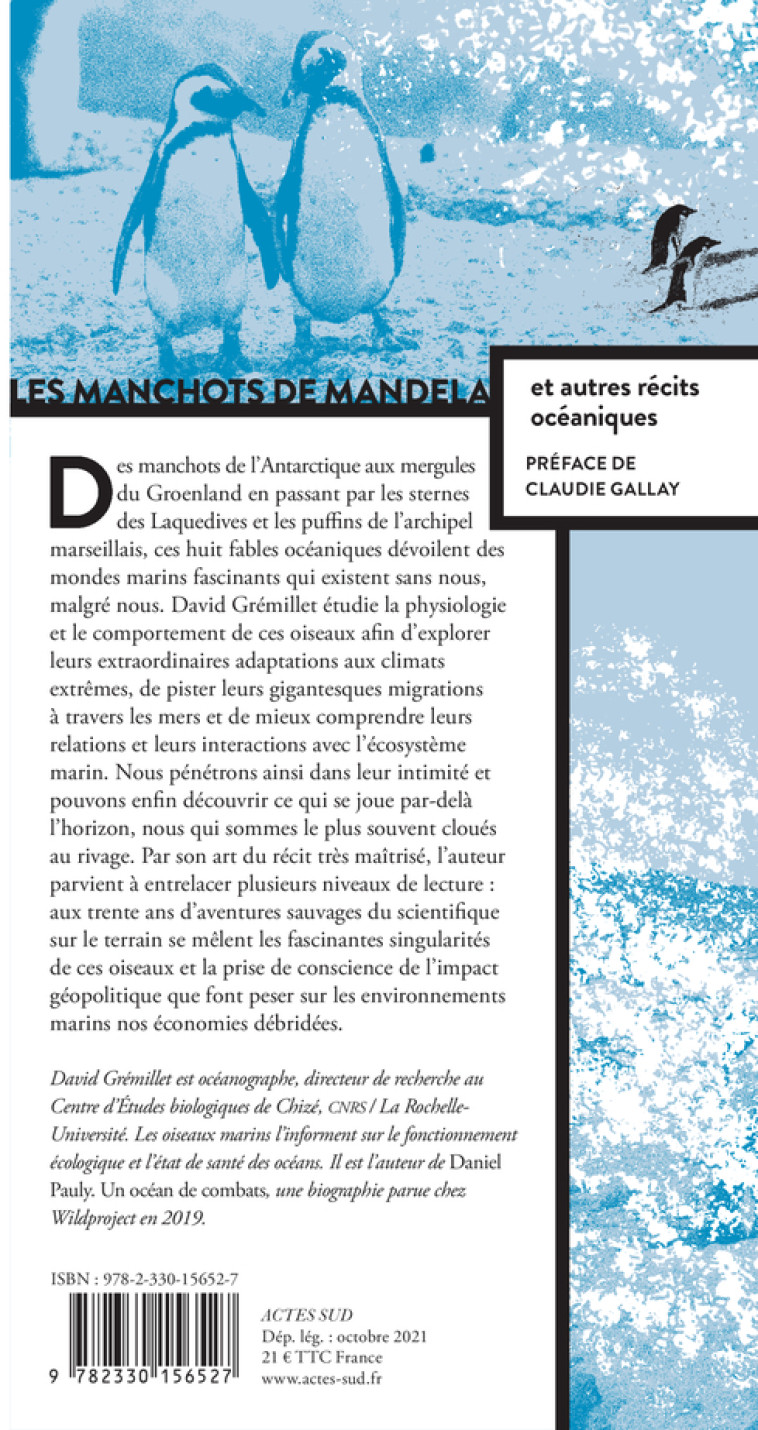 Les manchots de Mandela - David Gremillet - ACTES SUD