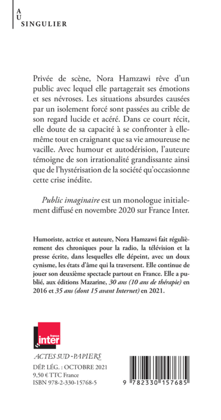 Public imaginaire - Nora Hamzawi - ACTES SUD