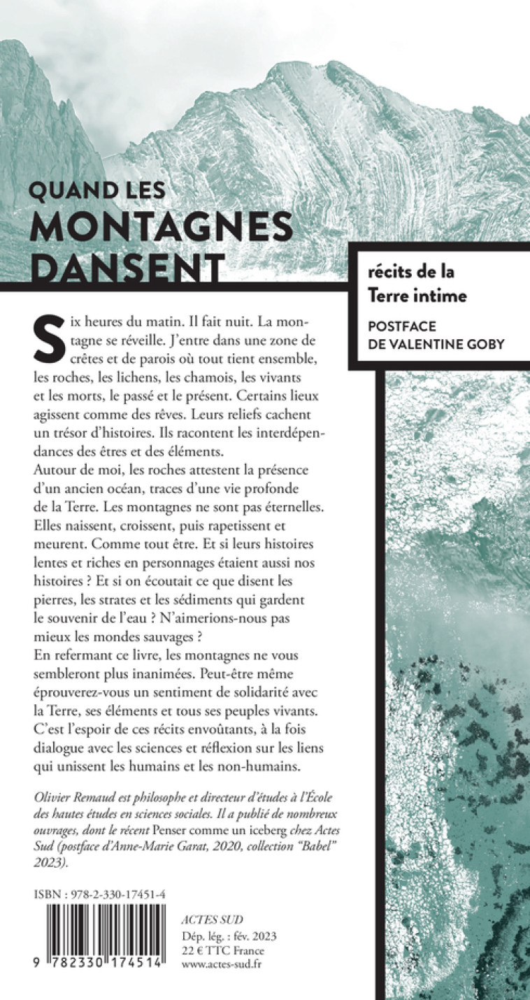 Quand les montagnes dansent - Olivier Remaud - ACTES SUD