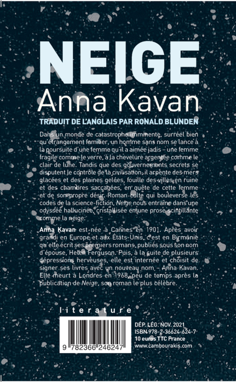 Neige - Anna Kavan - CAMBOURAKIS