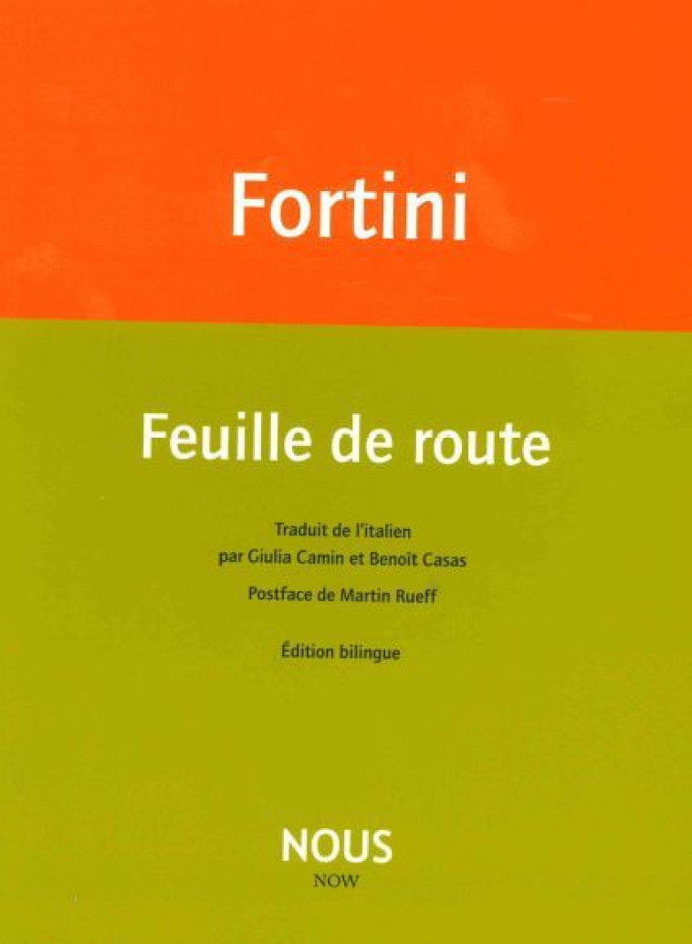 Feuille de route - Franco Fortini - NOUS