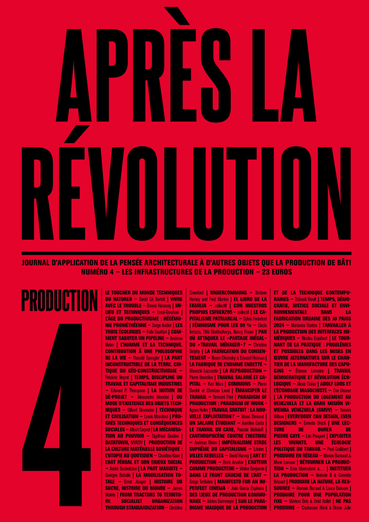 Après la révolution N° 4 – Production -  Collectif - RIOT