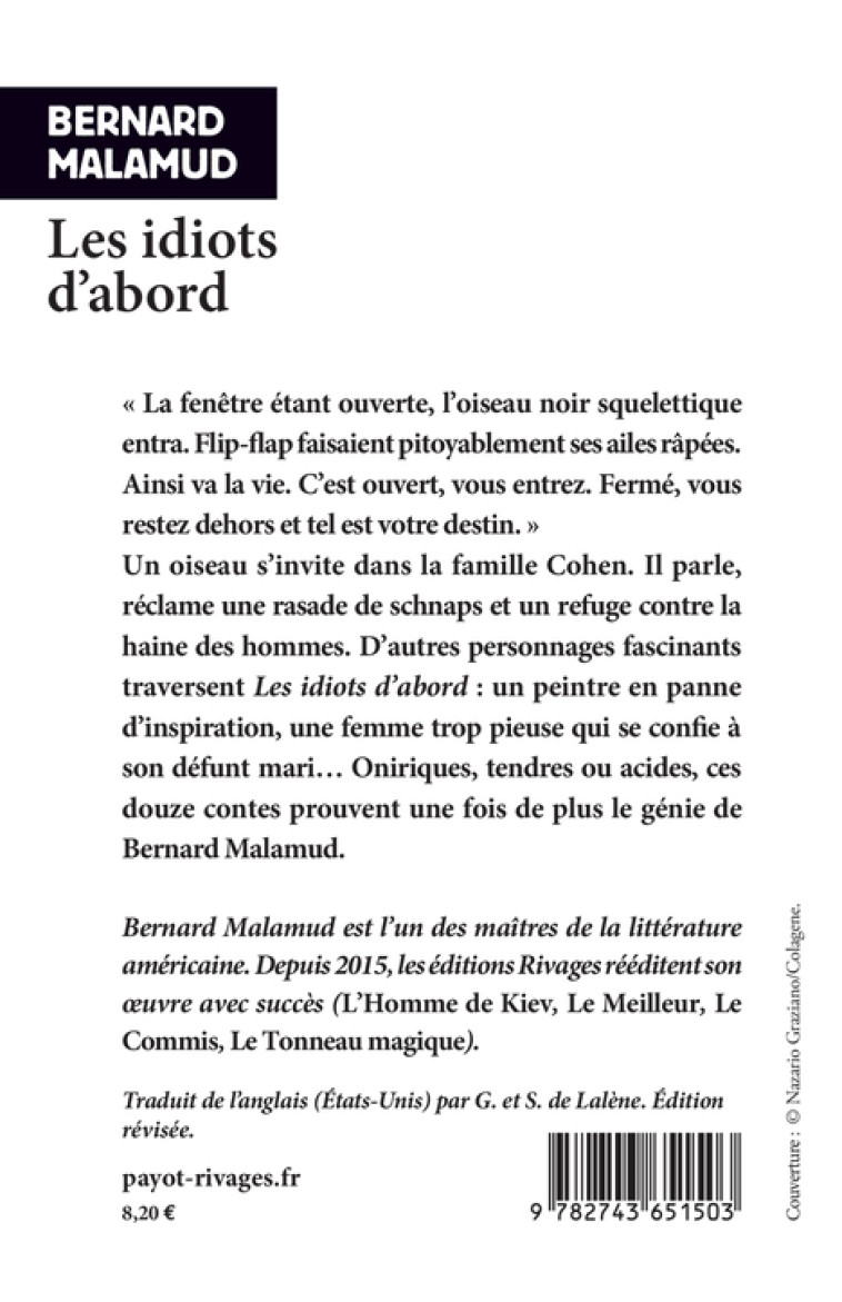 Les idiots d'abord - Bernard Malamud - RIVAGES