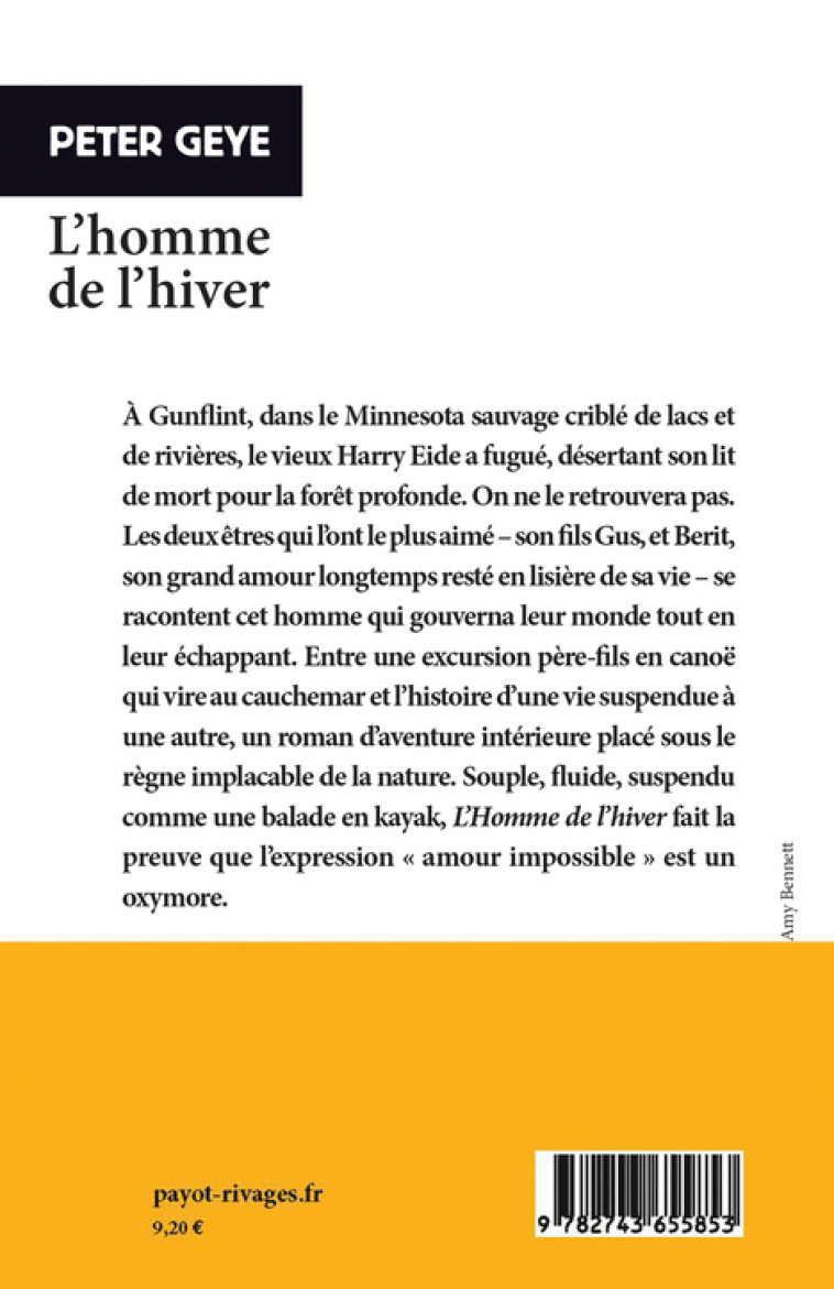 L'Homme de l'hiver - Peter Geye - RIVAGES