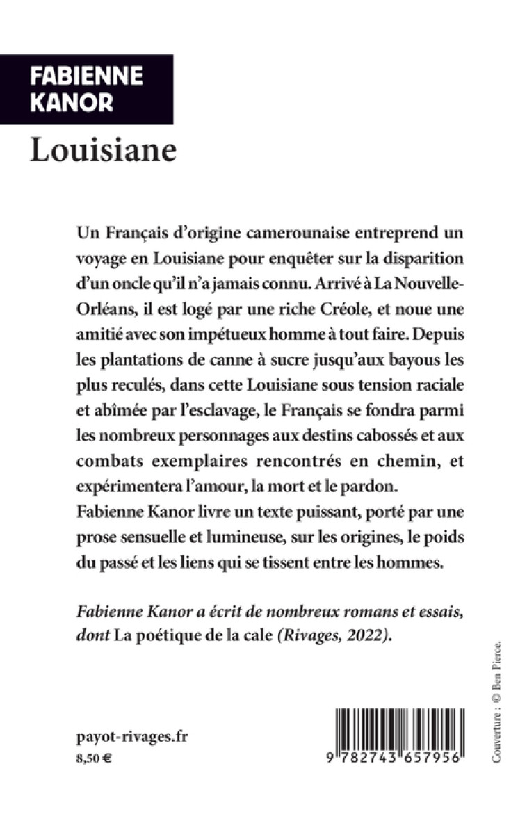 Louisiane - Fabienne Kanor - RIVAGES