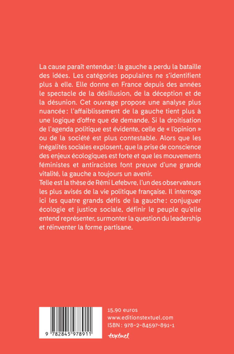 Faut-il désespérer de la gauche ? - Rémi Lefebvre - TEXTUEL