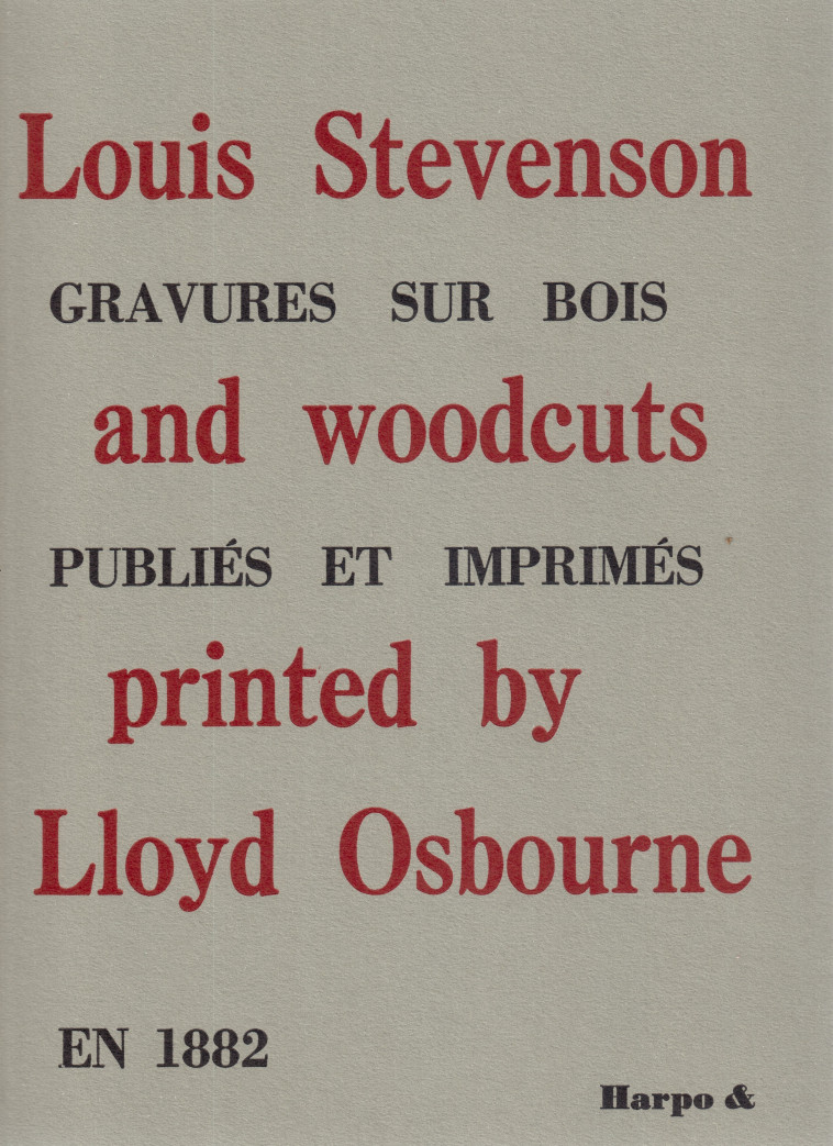 EMBLEMES MORAUX et autres poèmes, avec 19 gravures sur bois de l'auteur - Robert Louis Stevenson - HARPO