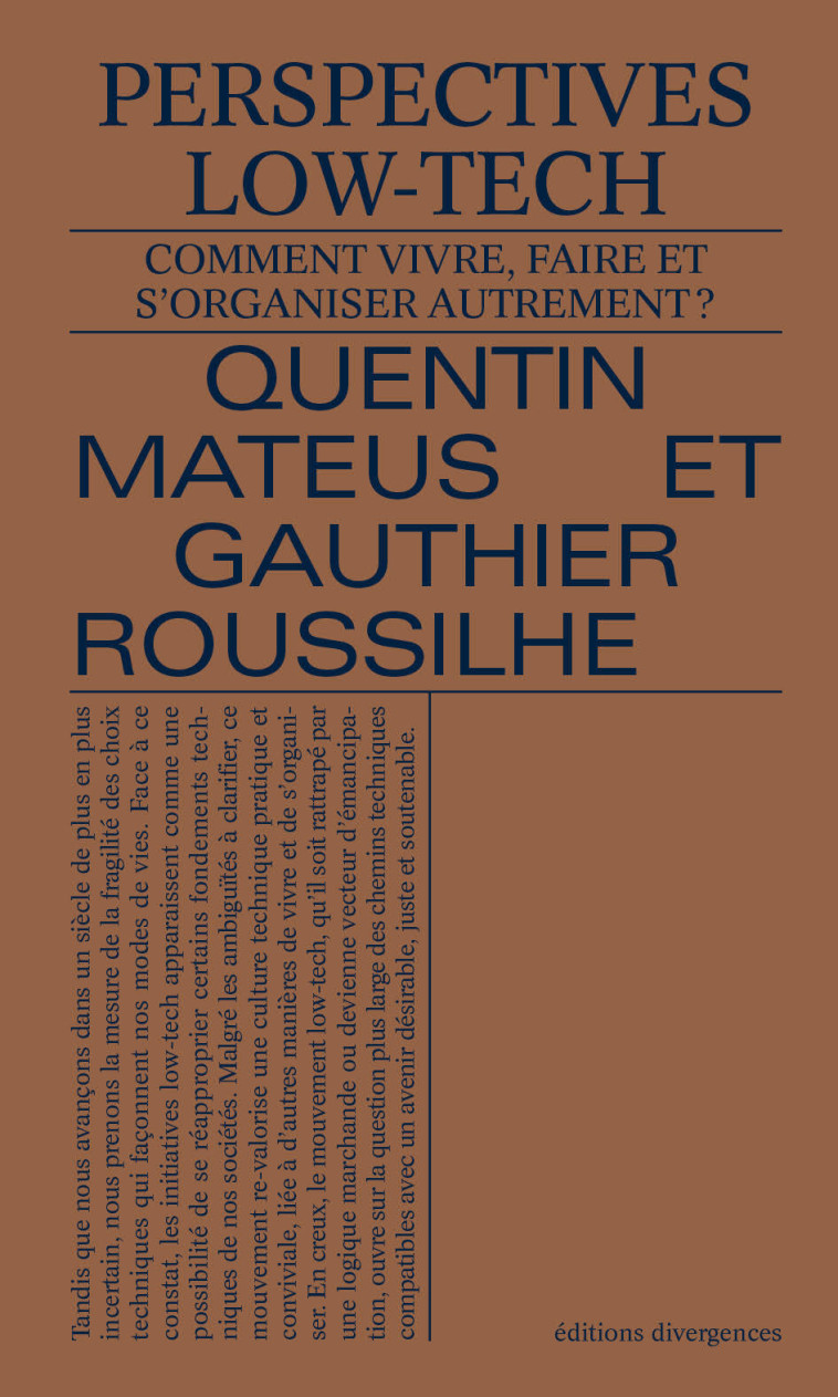 Perspectives low-tech  - Gauthier Roussilhe - DIVERGENCES