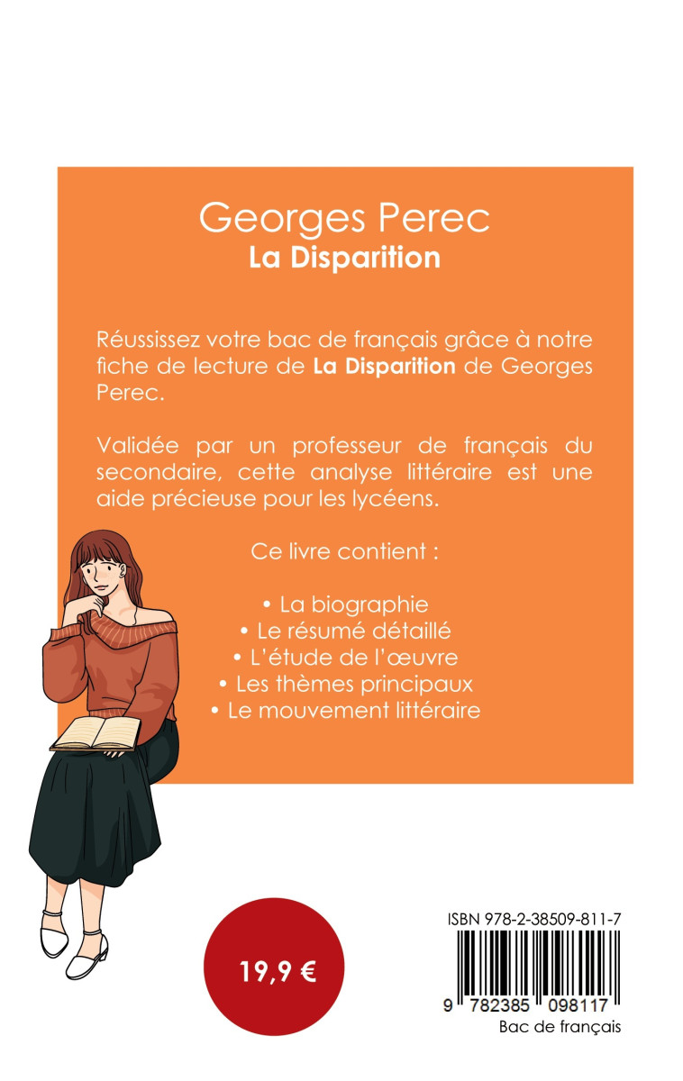 Réussir son Bac de français 2025 : Analyse du roman La Disparition de Georges Perec -  Perec georges - BAC DE FRANCAIS